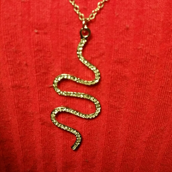 Steve Madden Layered Choker Heart and Snake Necklace - Picture 4 of 5